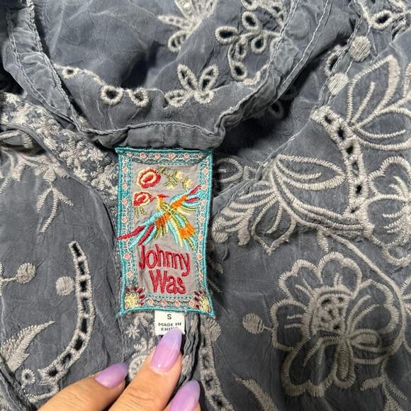 Johnny Was Long Sleeve Embroidered Blouse - Picture 4 of 4